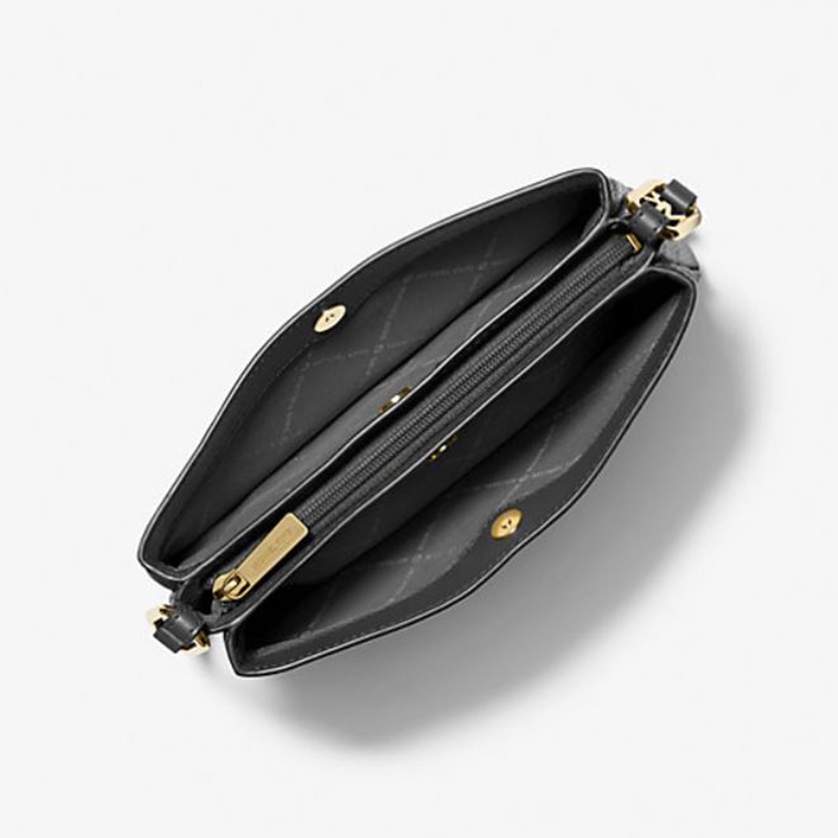 Michael Kors Trisha Leather Medium Triple Compartment Crossbody