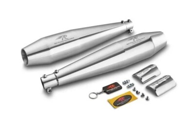 ''RED ROOSTER STELLAR EXHAUST, POLISH'' FIT FOR R.E INTERCEPTOR 650 & GT 650