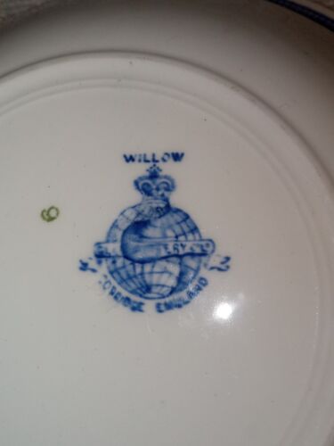 Vintage Blue Willow Ware England set di 3-2 ciotole e 1 ciotola da dessert più grande - Foto 4 di 6