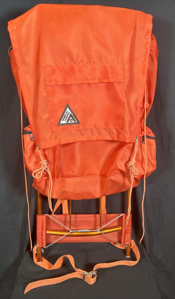 ✨Vintage American Camper Orange External Frame Hiking Backpack