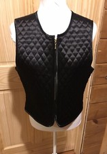 Norton McNaughton Women's Black Quilted Zip Up Vest Size 6 EXCELLENT WOW