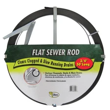 Cobra Products 60500 Flat Sewer Rod, Gray, 3/4" x 50'