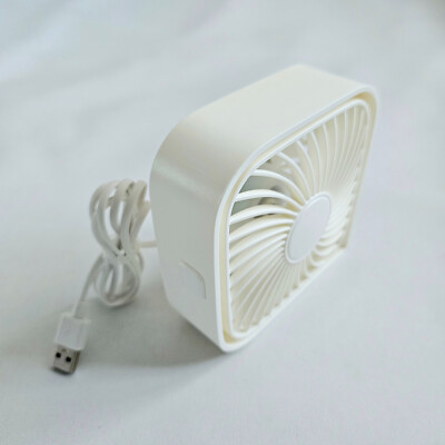 USB Mini Tischventilator Weiß 3 Geschwindigkeiten Tragbar Kühlung Tischventilator Neigbar Sommer TOPK