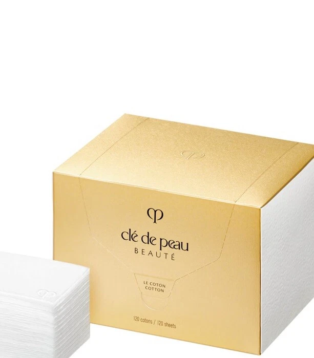 Cle de Peau Beaute Le Cotton 120 Sheets Silk Skin Care Lotion Puff Pad Japan