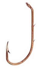 Eagle Claw L181GH-1 Lazer Worm Hook Bronze Size 1 10-Pack Baitholder Forged