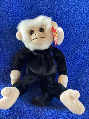 Vintage Ty Beanie , Baby Mooch The Spider Monkey , With Tags 1998, Retired 