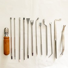 Lot of 13 Piano Tuning  Repair Tools w/Wood Handle - For Grand Piano - 2023 USA