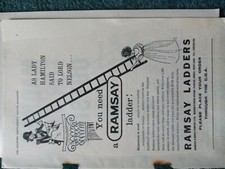 Sa70 Ephemera 1960s advert ramsay ladders Lord nelson