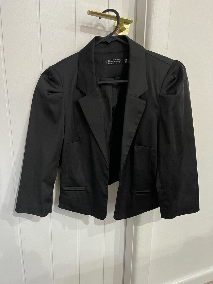 Glassons Short Black Blazer Size 10