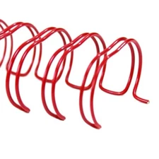 Double Loop Wire Binding Supplies, 2:1 Pitch 3/4" Diameter Red (50 pcs)