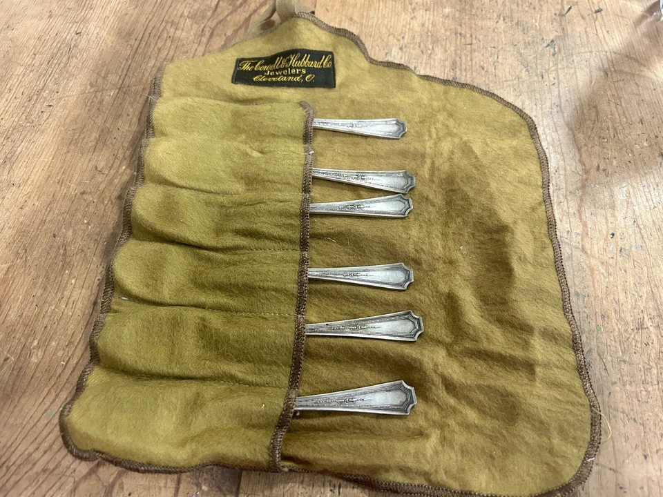 Juego de 6 cucharas de té, antiguo patrón Colfax esterlina de EE. UU. Durgin Cowell & Hubbard Foto 2 de 4