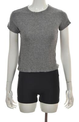 Brandy Melville Womens Top Size One Size Heather Gray T Shirt Short Sleeve 
