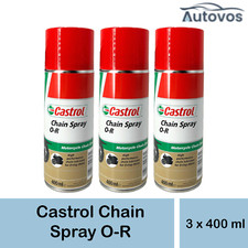CASTROL Chain Spray O-R Kettenspray Kettenfett Fettspray Motorrad 3x 400ml