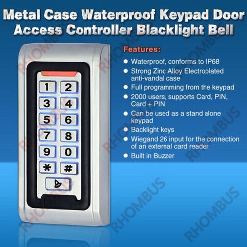 Waterproof Door Access Control IP68 Controller Metal Case RFID EM Reader Keypad - Picture 11 of 15