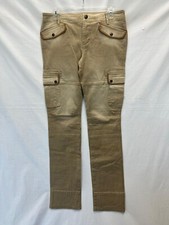 Womens LRL Lauren Jeans CO Ralph Lauren Green Label Jeans Leather Bottom, Tan, 6