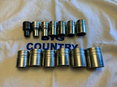 #ad Snap on 1 2quot; Drive 13pc 12pt SAE Flank Drive® Shallow Socket Set 3 8 1 1 8quot; $230.00