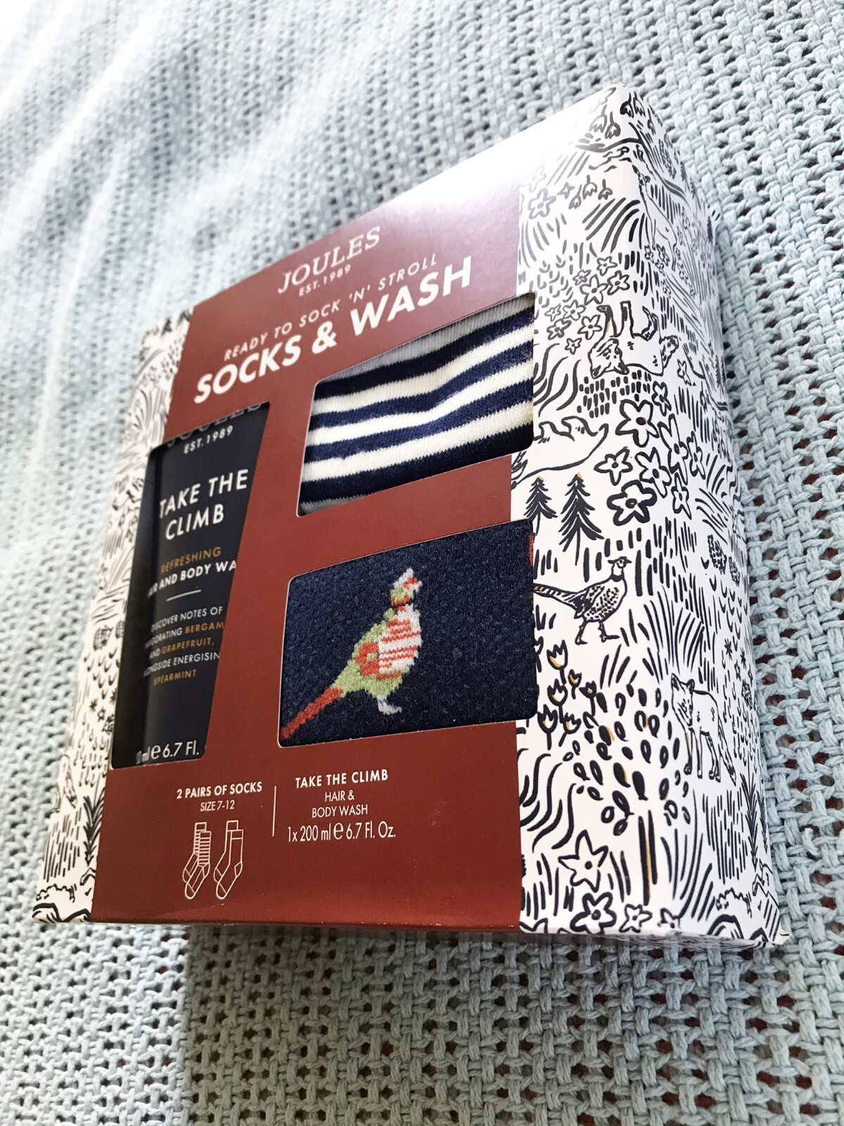 BRAND NEW Joules Socks (2 Pairs) and Body Wash Gift Set 'Ready To Sock