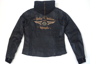 Veste Femme Harley-Davidson Noire Avec Motif Brodé - Taille S - Occasion Très Bon état
