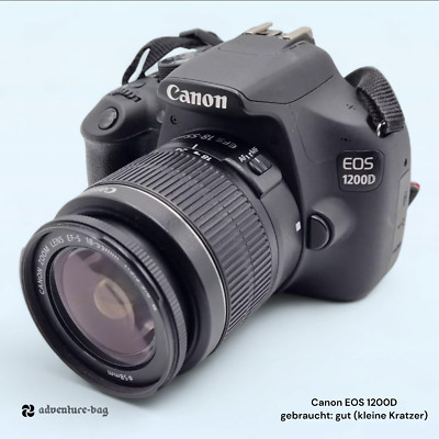 Canon EOS 1200D / DSLR-Digitalkamera - Schwarz (Kit mit EF-S 18-55mm Objektiv)