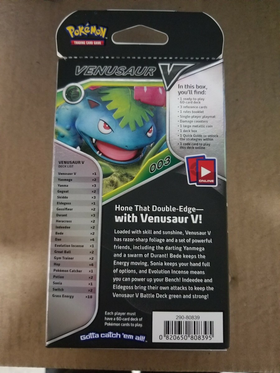 Pokemon V Battle Deck - Venusaur V 1 each - Unopened sealed deck