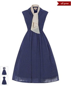 lindy bop blue polka dot dress