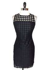 LAUREN RALPH LAUREN Size 8 Sheath Dress Blue Polka Dots Sleeveless