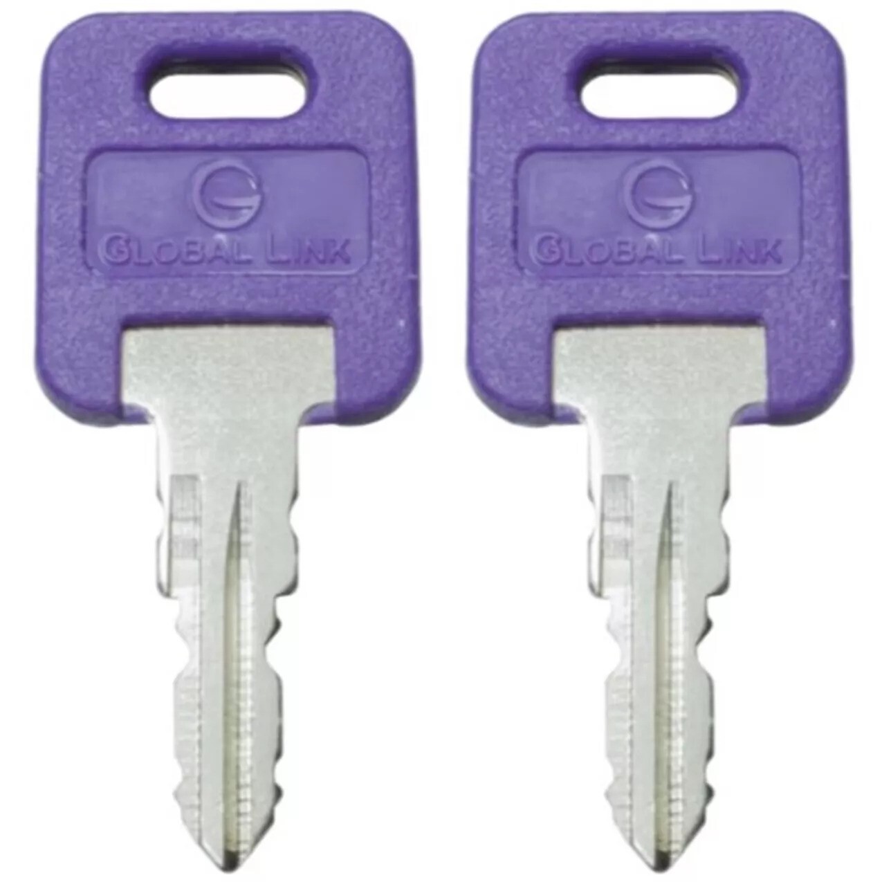 1 Pair (2 keys) Global Link OEM Precut PURPLE Keys RV Trailer Camper ...