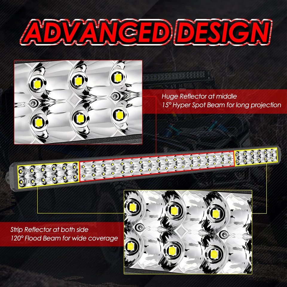 Para 2007-19 TOYOTA Tundra Hidden Bumper 30" barra de luz LED 6500K + interruptor balancim - Imagem 4 de 4