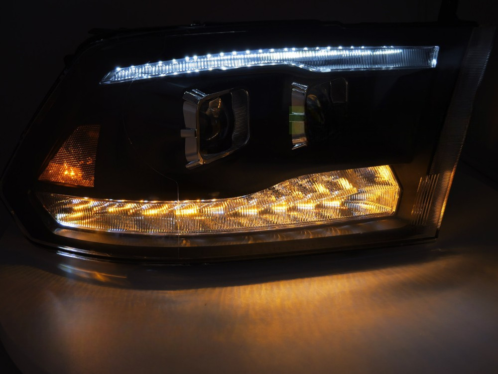 Feux phares Dodge Ram 2009-2018 Daylight LED Noir 41306248 - 3