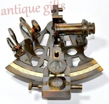 MARINE SEXTANT SOLID BRASS ASTROLABE NAUTICAL SEXTANT KELVIN HUGHES ANTIQUE  