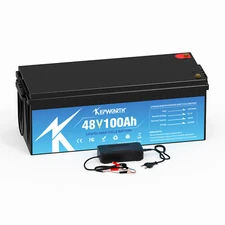 Bluetooth 48V 100Ah Lithium LiFePO4 Battery 150A BMS Golf cart 10 Year life Time