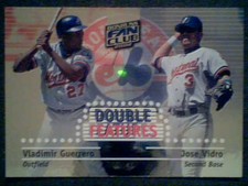 VLADIMIR GUERRERO - JOSE VIDRO  MONTREAL EXPOS AUTHENTIC DOUBLE FEATURES CARD SP
