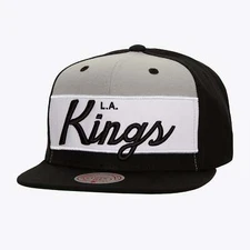 MENS MITCHELL & NESS NHL RETRO SPORT SNAPBACK VNTG KINGS - BLACK