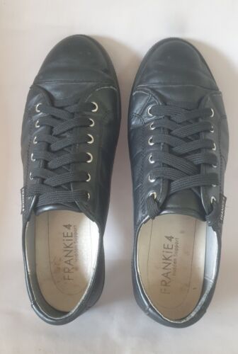Frankie 4 Nat - Black Lace Up Flat Sneaker Sz10.5 Au? 28cm Outer Sole  Frankie4 - Picture 1 of 4