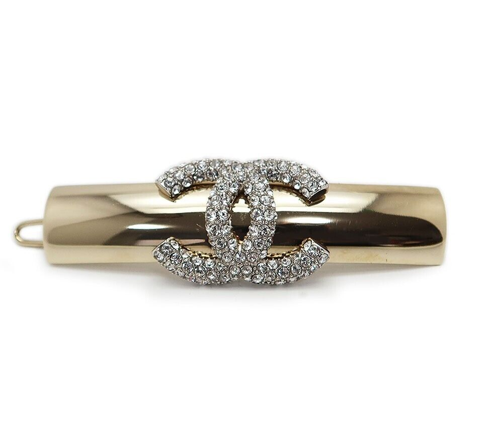CHANEL Barrette Coco Motif B21 Rhinestone Crystal Silver CHANEL Barrette Coco Motif B21 Rhinestone Crystal Silver