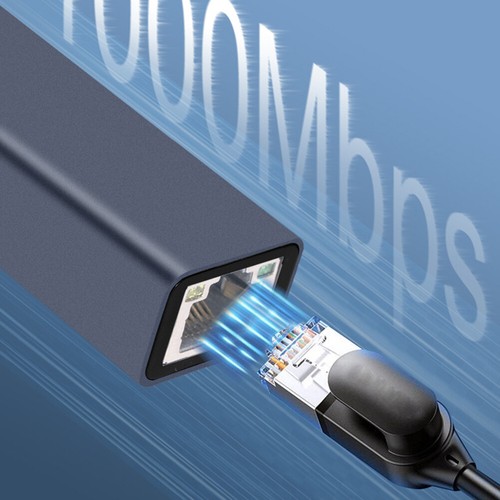 Adaptateur LAN filaire Ethernet Type-C vers RJ45 10/100/1000 Mbps (Gigabit USB g - Imagen 5 de 7