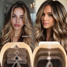 Swiss Lace Cover-up Front Hairline REMY 100 Human Hair Patches Hair Topper MM1
