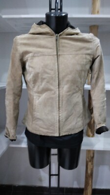 Used Brown Leather Jacket For Men Size M PGS057PI