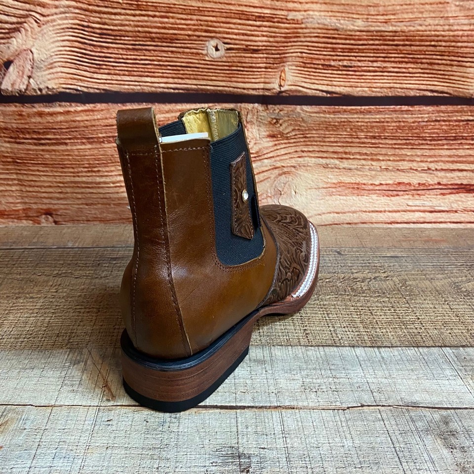 Botines Dama Rodeo Cincelada Piel Cowgirl Womens Piel Hand Tooled Rodeo ...