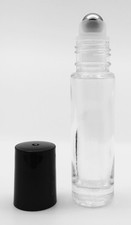 10ml Clear Glass Bottle with Metal Roller - Choose Your Quanity