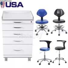 Dental Mobile Lab Storage Cabinet with 4 Drawers /Doctor Assistant Stool