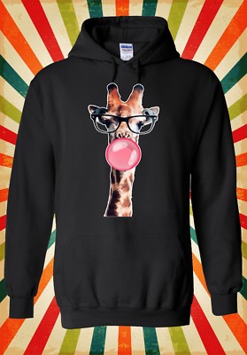 Giraffe Nerd Glasses Gum Ball Funny Men Women Unisex Top Hoodie Sweatshirt 1628