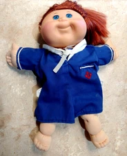 2011 Xavier Roberts Cabbage Patch Kids Sailor Doll 16” Blue Eyes Red Hair Cloths