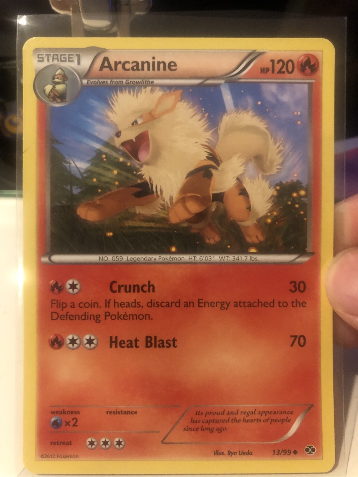 Pokémon TCG Arcanine Next Destinies 13/99 Regular Uncommon LP To NM