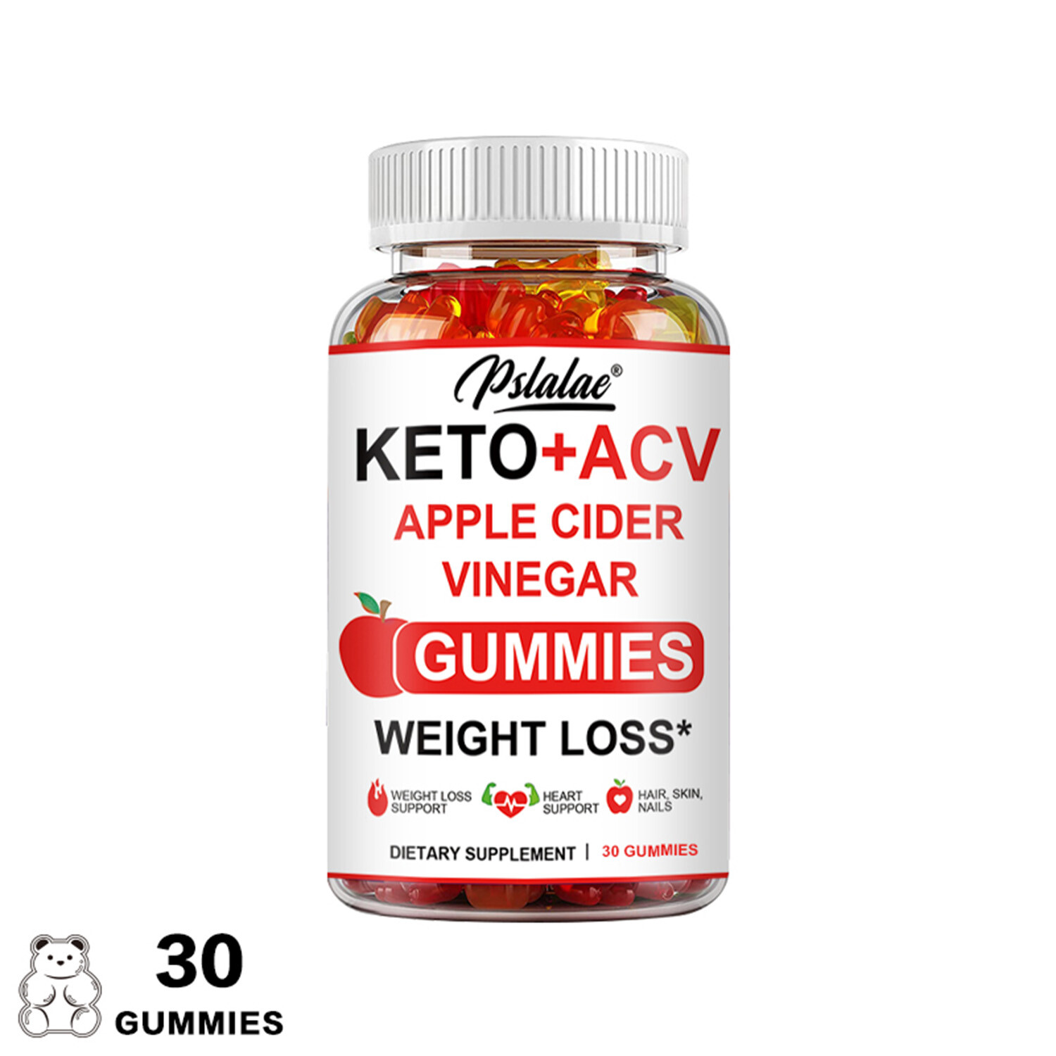 Gomitas Keto Acv - Apoyo para bajar de peso, control de peso, quema de grasa abdominal