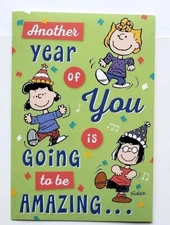 Birthday Card with Envelope 4 x 6 Peanuts Charlie Brown Snoopy Lucy