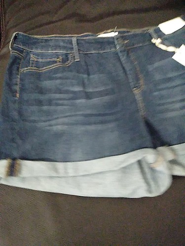 Jessica Simpson Forever Shorts Size 22W Roll Cuff Dark Blue Rogue - Picture 7 of 10