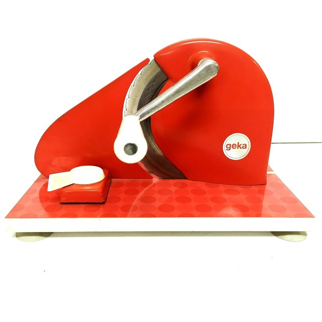 VTG 1970s Geka All Purpose Red Hand Manual Food Crank Slicer Cheese