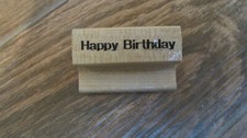 Happy Birthday with balloons Wood Mounted Rubber Stamps