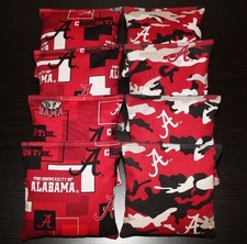 University of ALABAMA CRIMSON TIDE 8 CORNHOLE BEAN BAGS All Weather Resin Filled